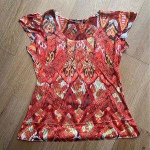 Orange short sleeve shirt